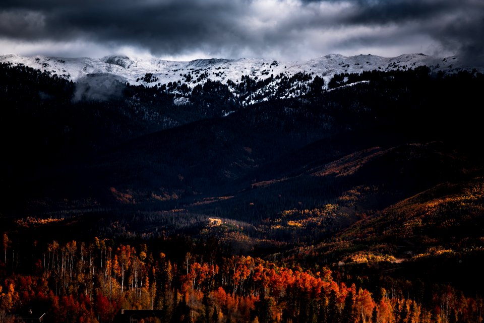 mountains with snow photo