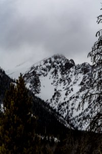mountain alps under cloudy sky