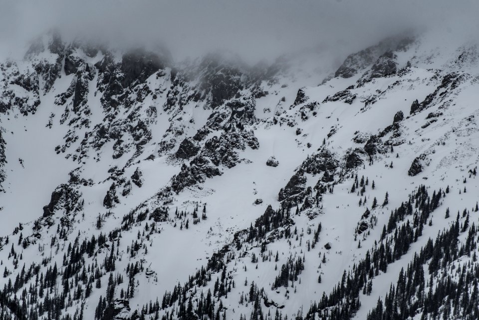 snow covered mountain during daytime photo