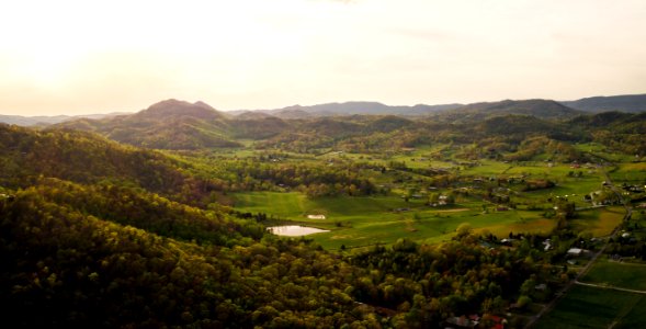 birds eye photography of mountain