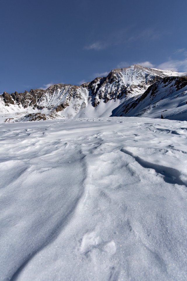 mountain covered in snow
