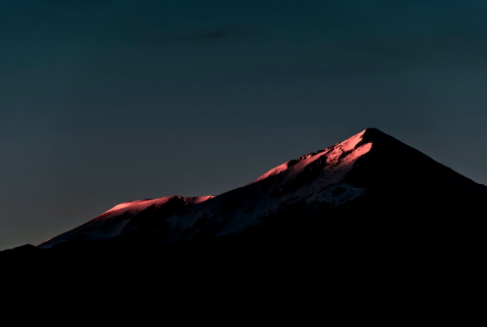 silhouette of mountain
