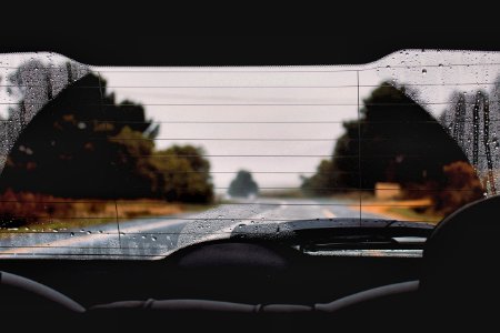 car rear dashboard with wiper photo