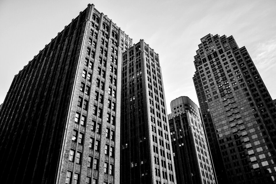 Clouds skyscrapers gray clouds