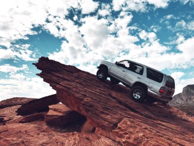 silver SUV