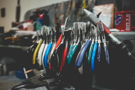 shallow focus photo of clothes hangers