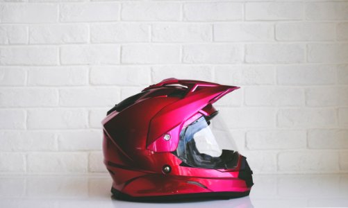 red full-face helmet photo