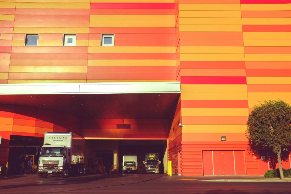 vehicles in building