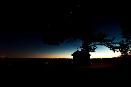 Light, House, Sunset