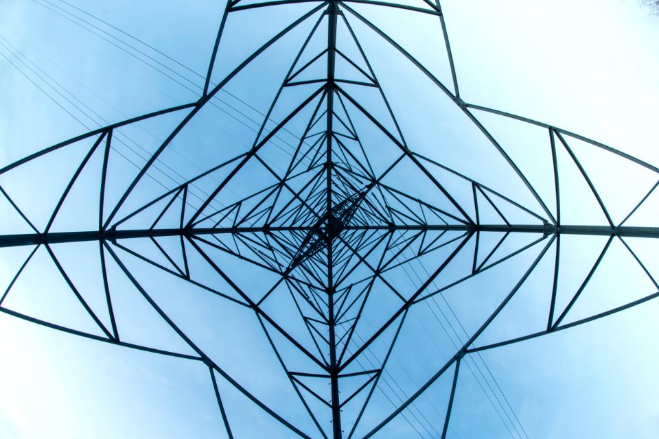 Symmetry, Tower, Power lines