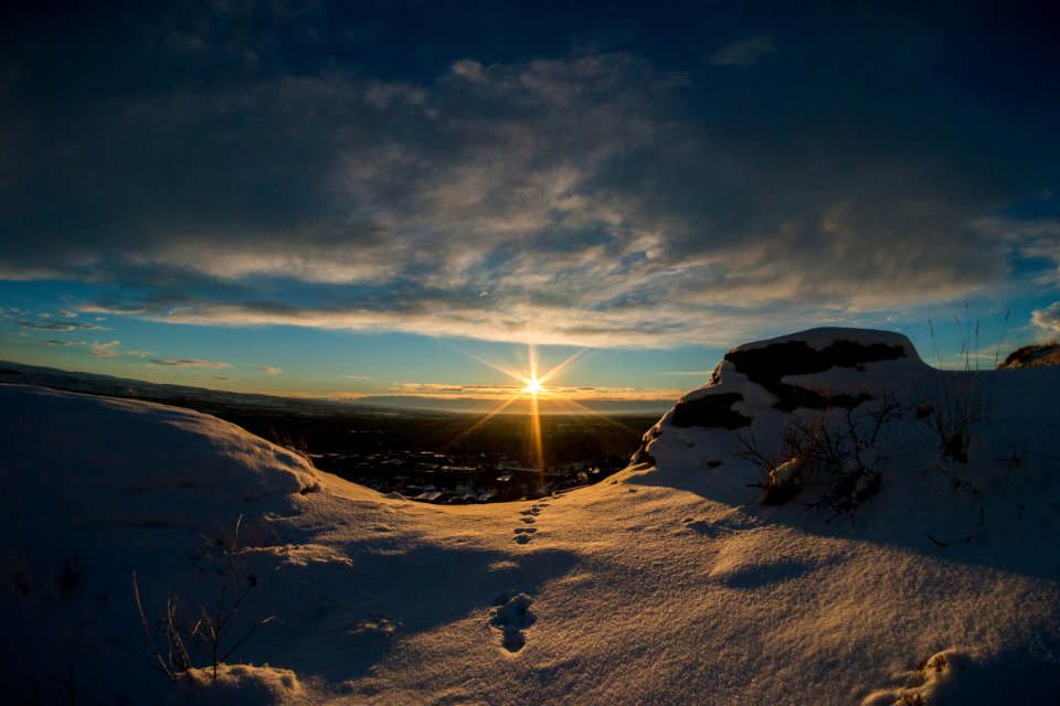Clouds, Sunset, Winter