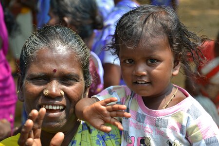 Indian hunger woman photo