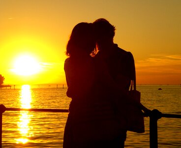 Romance water evening photo