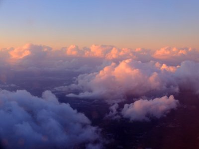 Cloudy, Sunset, Clouds