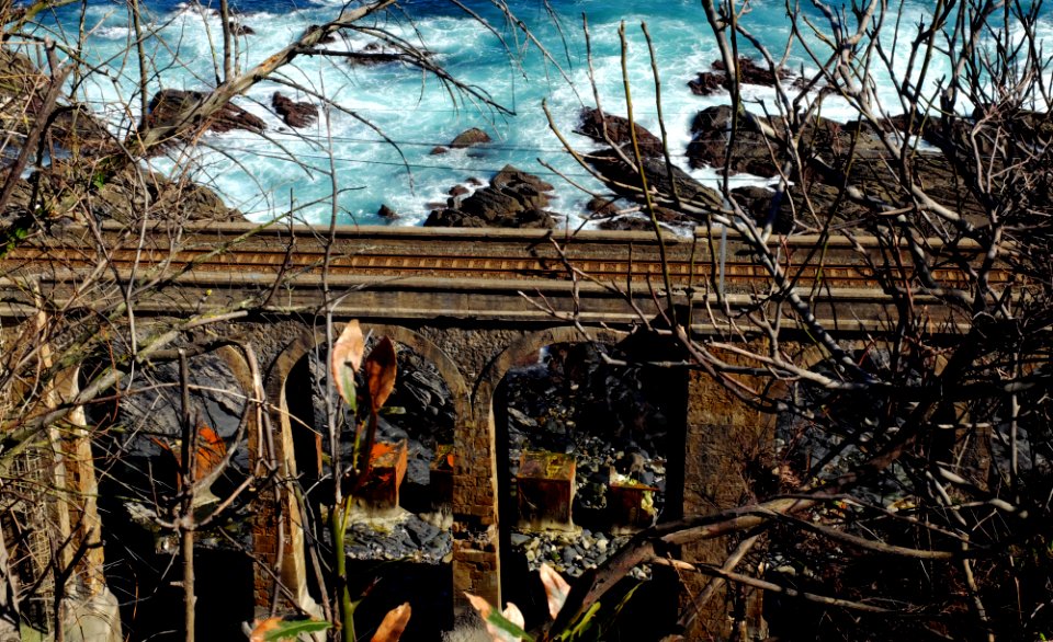 Rocks, Bridge, Shore