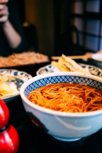 bowl of noodles photo
