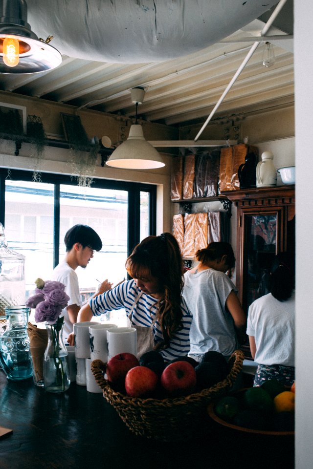 Asians prepping food.