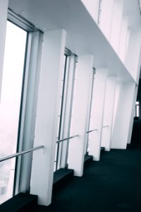 white glass door