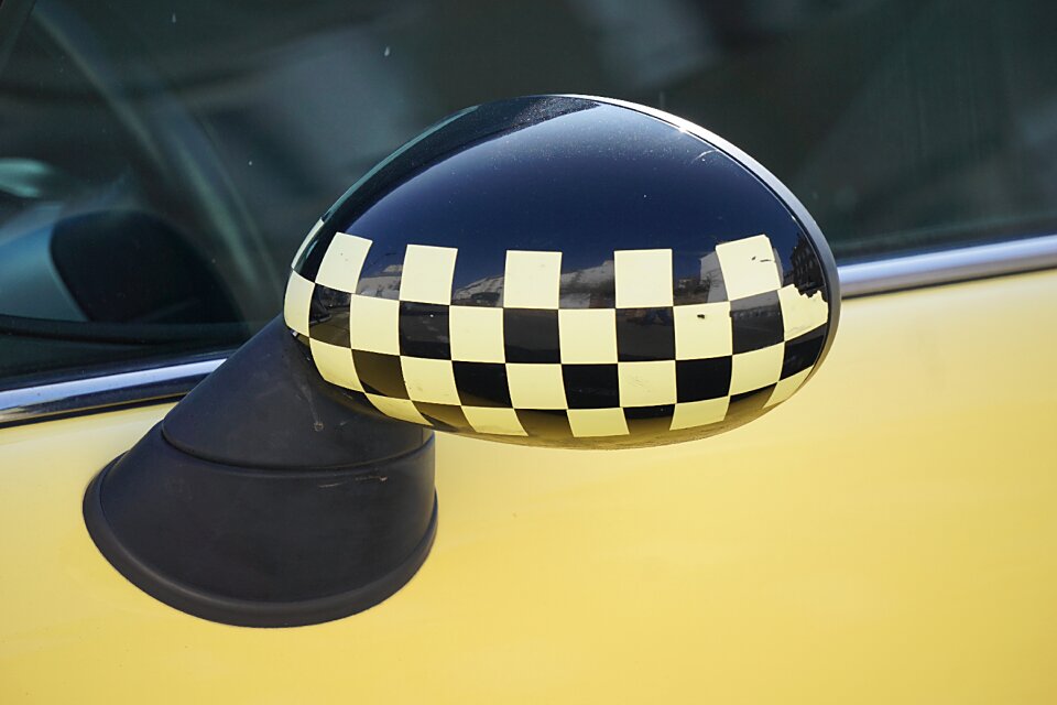 Black yellow mirror