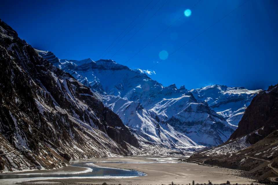 Mountains, Himalayas, River