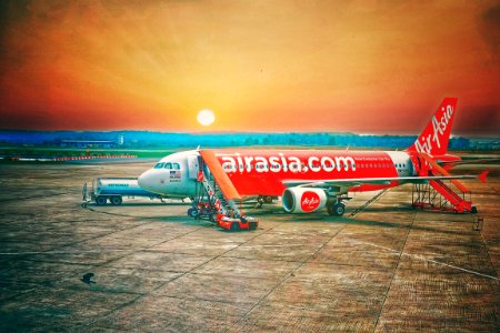 Sunset, Flight, Airplane photo