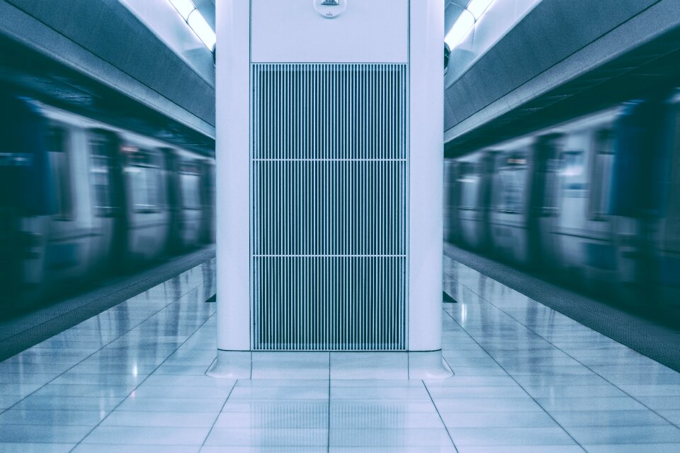 Depth of field hallway indoors