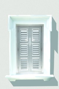 white wooden window shutter