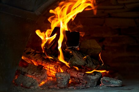 Fireplace cook dark