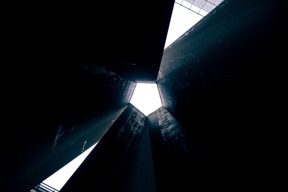 worm's eye view of building alley