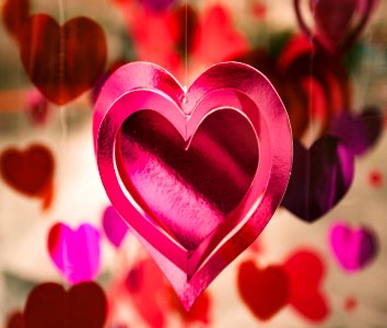 pink heart hanging ornament