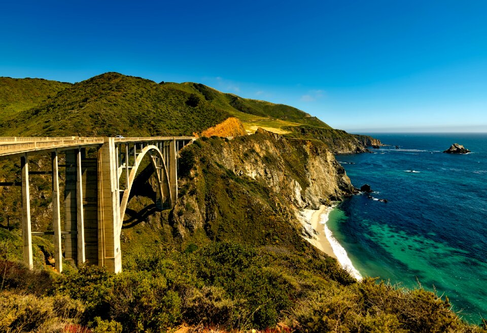 Ocean bridge architecture photo