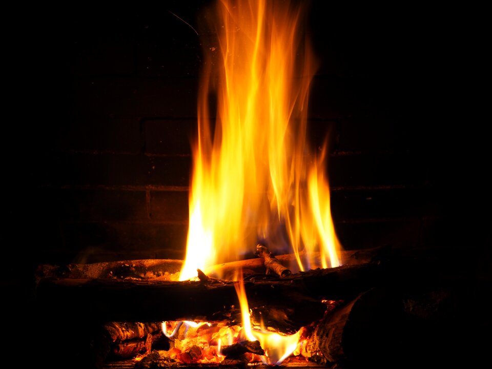 Red beauty fireplace
