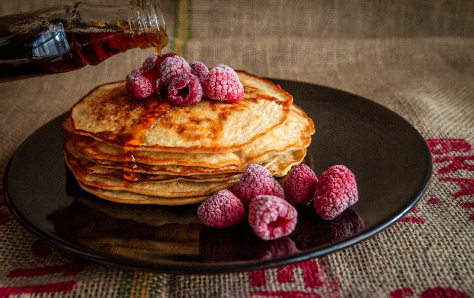 Food breakfast raspberry