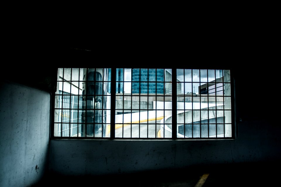 black window grille