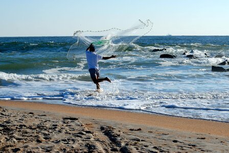 Water fishing net photo