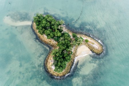 aerial photography of islet photo