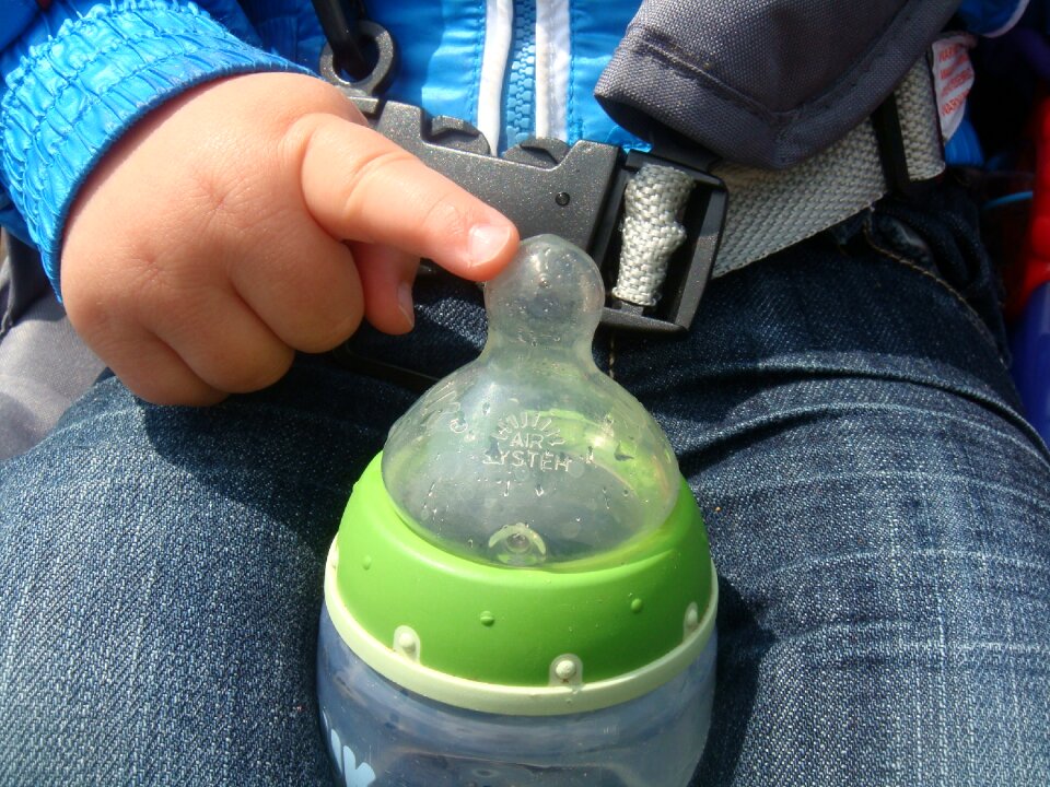 Baby hand cute bottle
