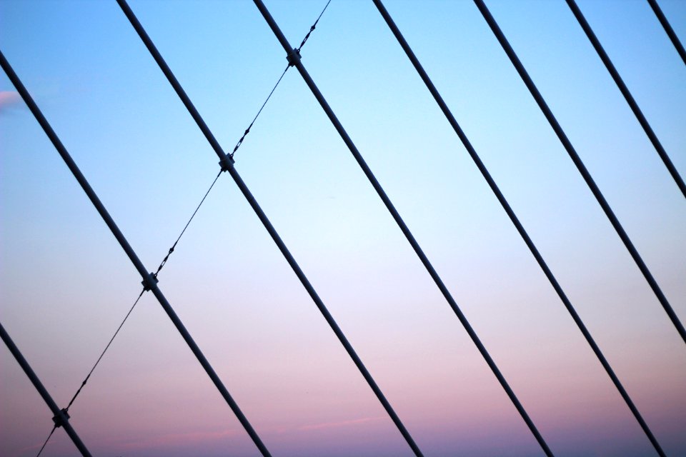 Boston, Sunset, Leonard p zakim bunker hill bridge