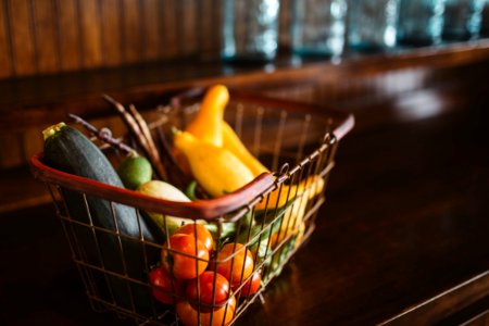 selective focus photography of vegetables in basket photo