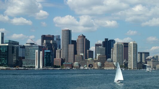 Port city sky building photo