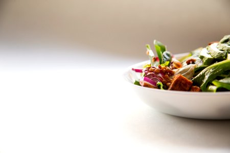 vegetable dish in white ceramic bowl