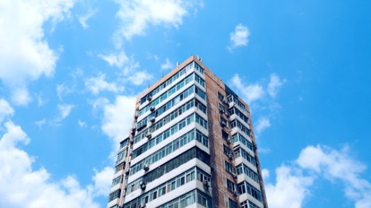 teal and brown concrete building photo