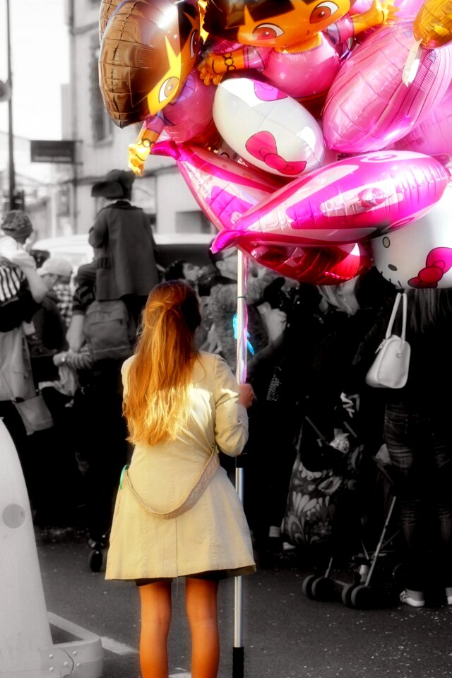 Party carnival young woman