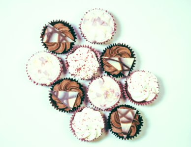 assorted cupcake lot on white surface photo