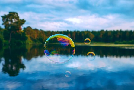 floating bubble during daytime photo