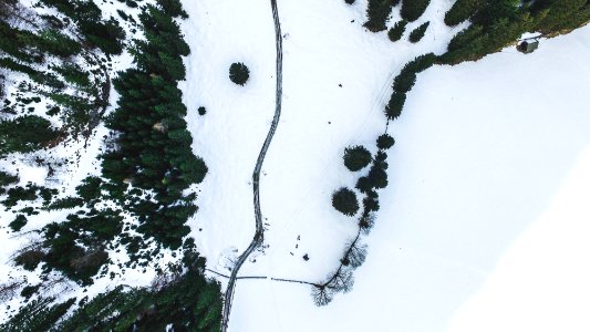 aerial photography of snowy field