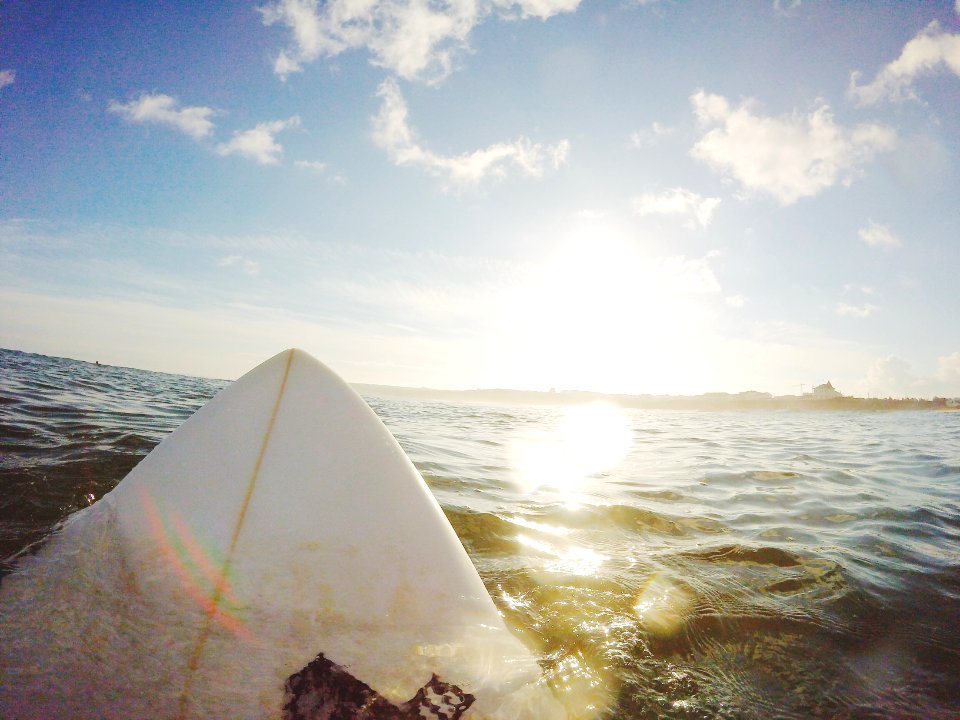 person riding a surfboard