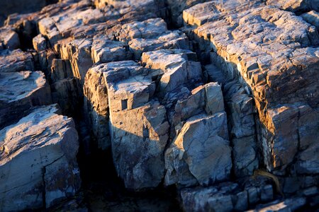 Rocks seacoast sunlight