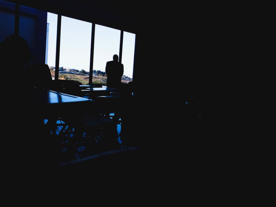 Classroom, Dark, Mobile photography