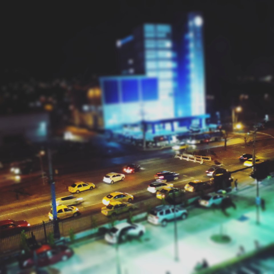 Vehicle, Night, Building